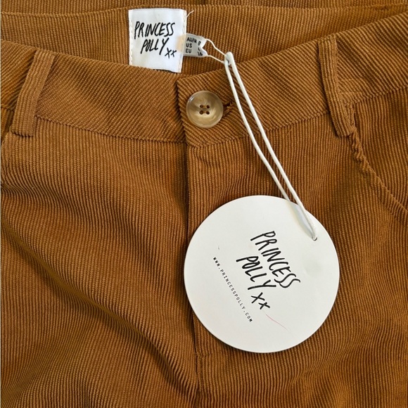 Princess Polly Elijah Brown Corduroy Flare Pants Size 4 New With Rags - Picture 7 of 9